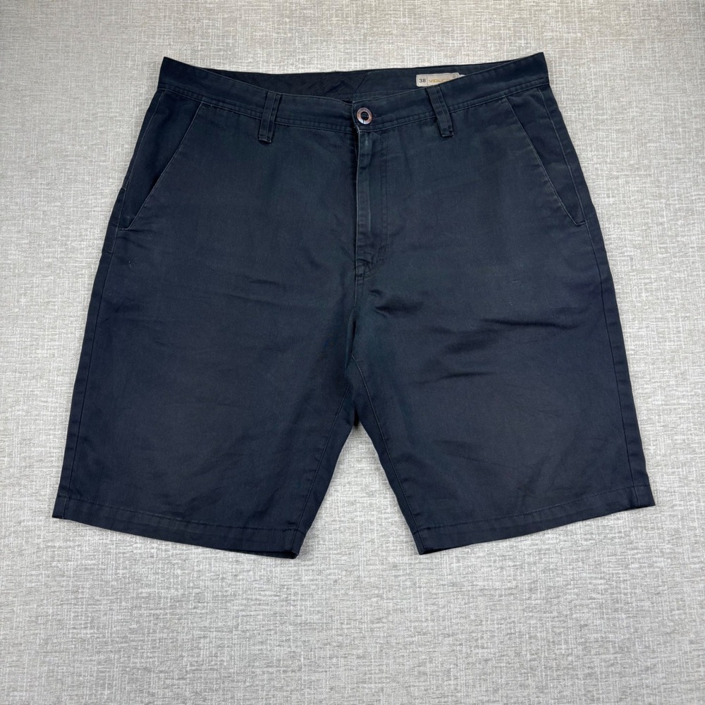Volcom Mens Size 38 Frickin Modern Stretch Chino Shorts Black Walkshorts